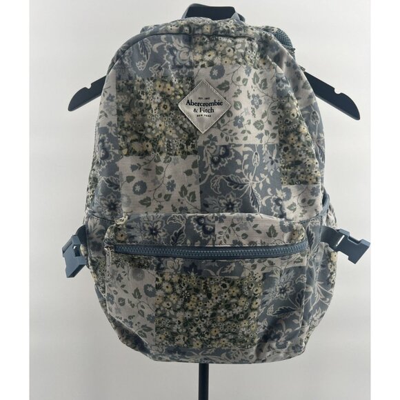 Abercrombie & Fitch A&F Backpack Kids Floral Blues & Greens Clean - Picture 1 of 16
